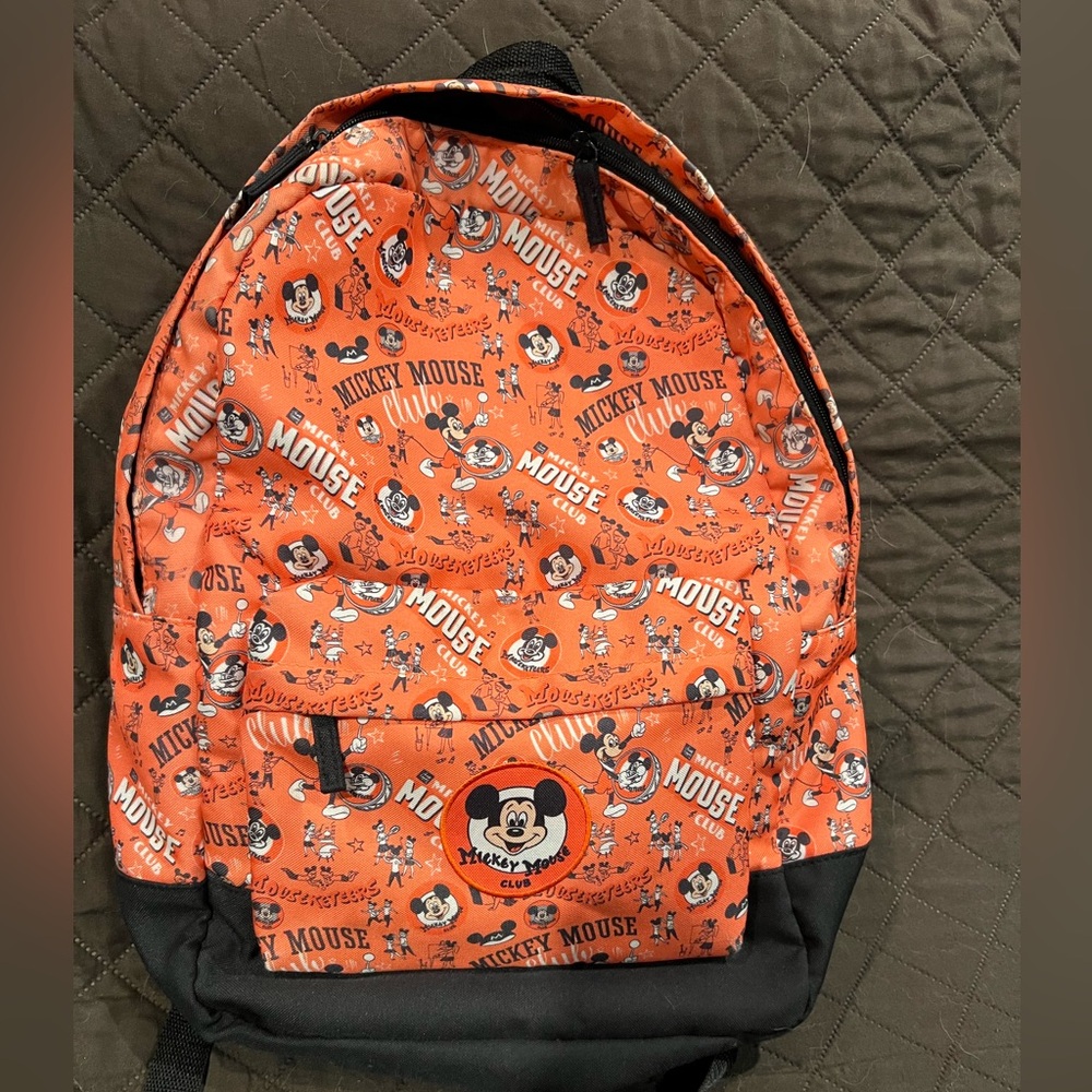 Disney Mickey Mouse Orange and Black Kids Backpack